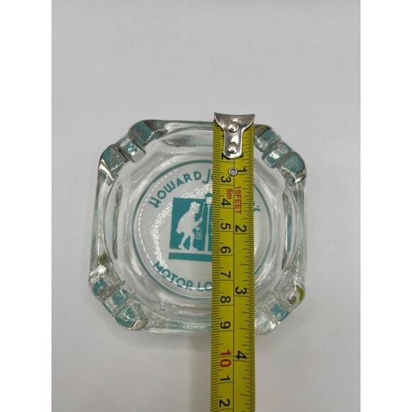 Vintage Clear Glass Howard Johnson Motor Lodges Ash Tray Advertising Hotel Motel - Picture 8 of 9